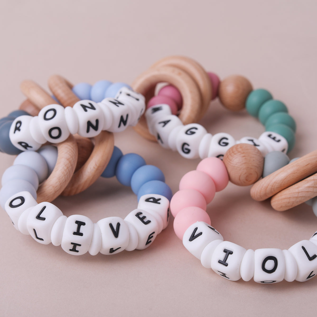 Personalised Two-Tone Baby Teether