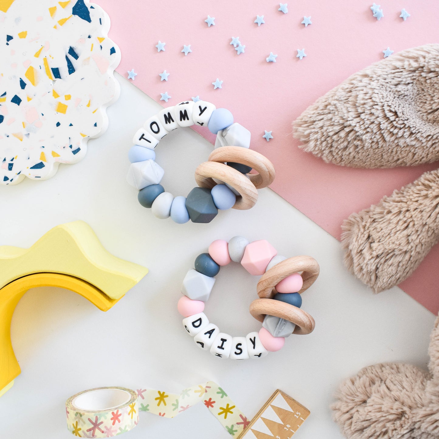 Personalised Marble Baby Teether