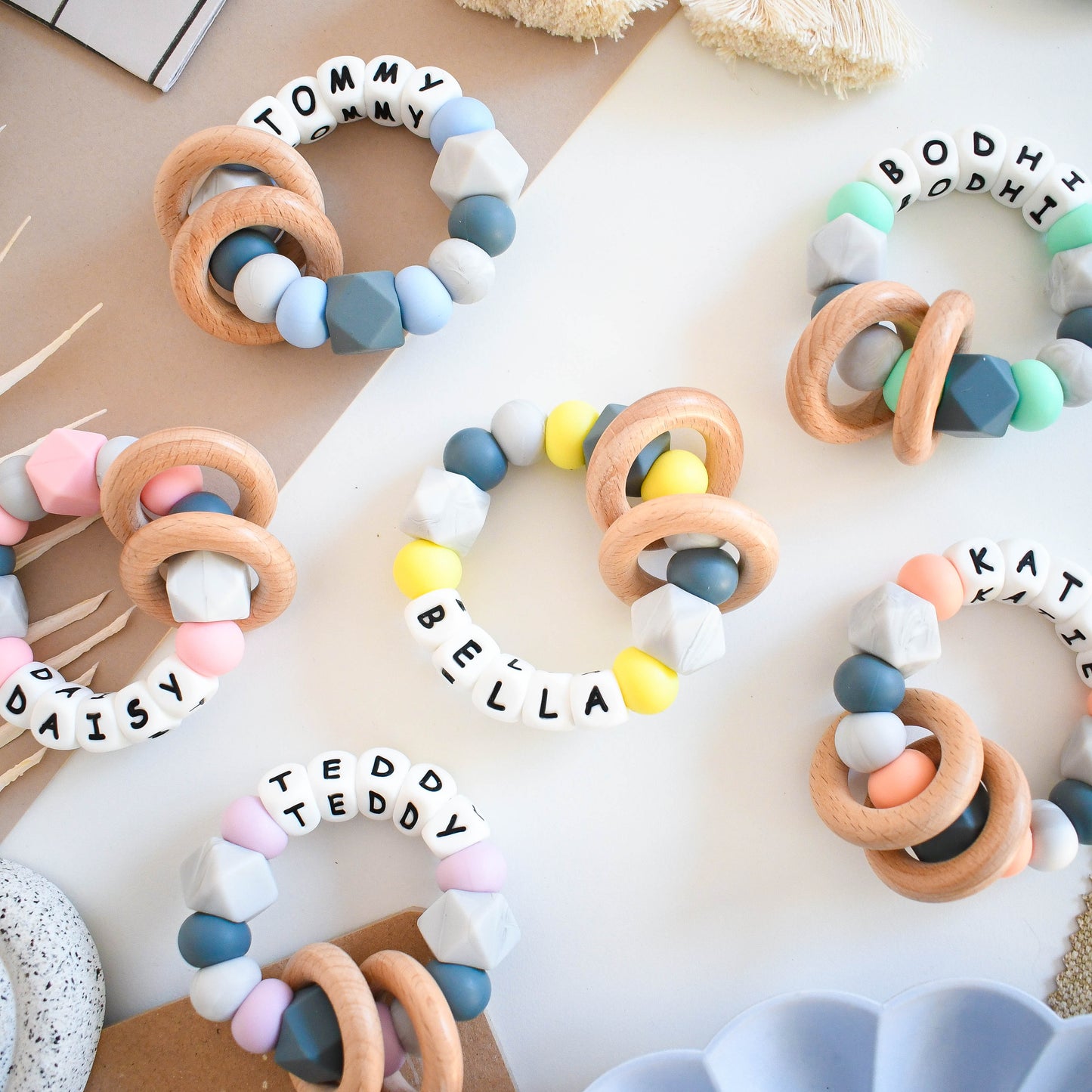 Personalised Marble Baby Teether
