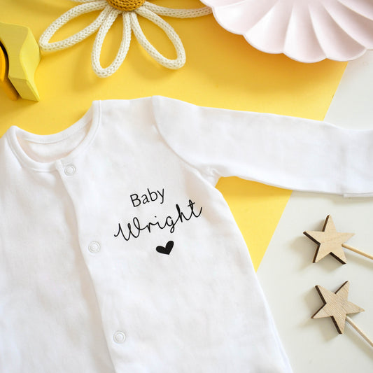 Personalised Baby Name Sleepsuit