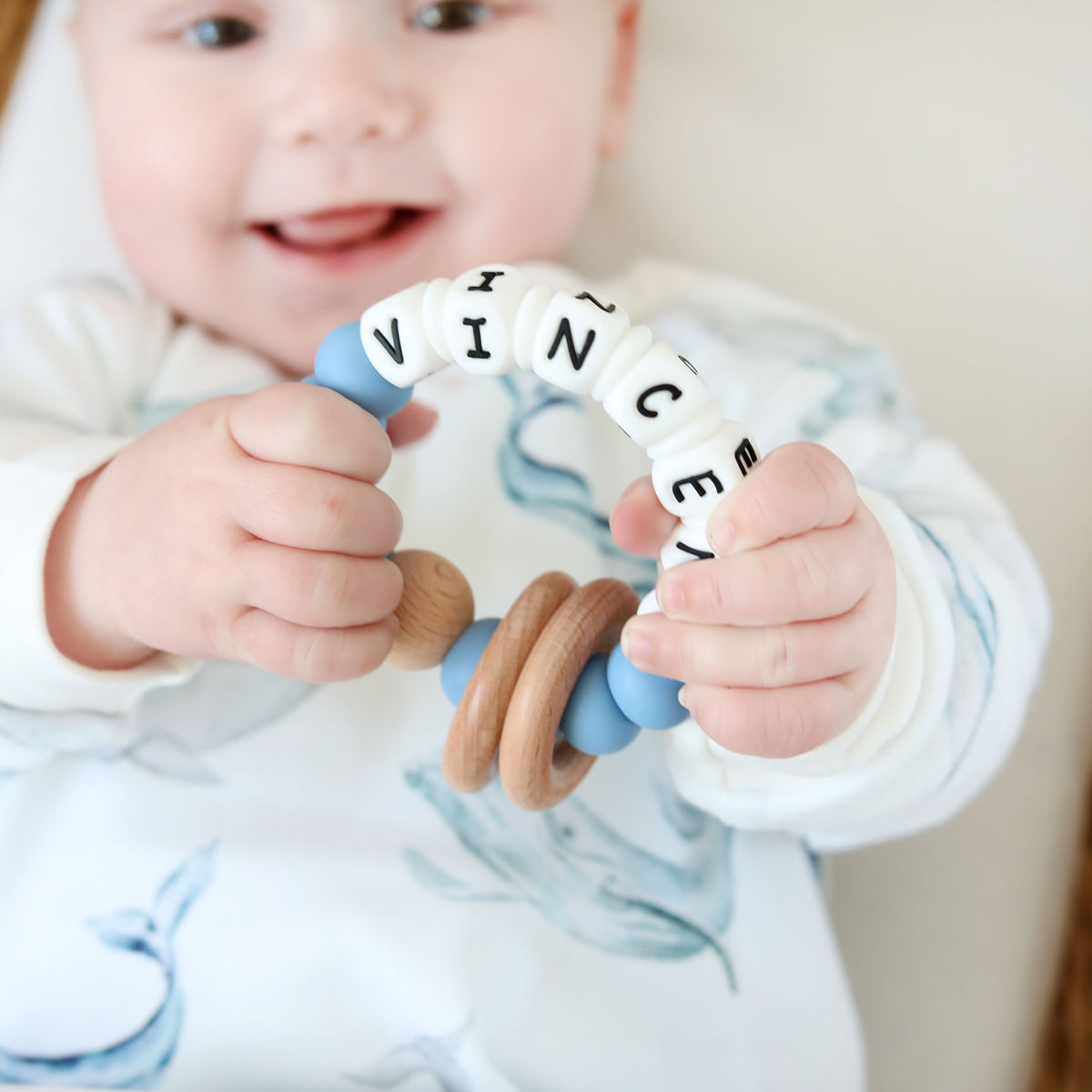 Personalised Single Colour Spacer Teether