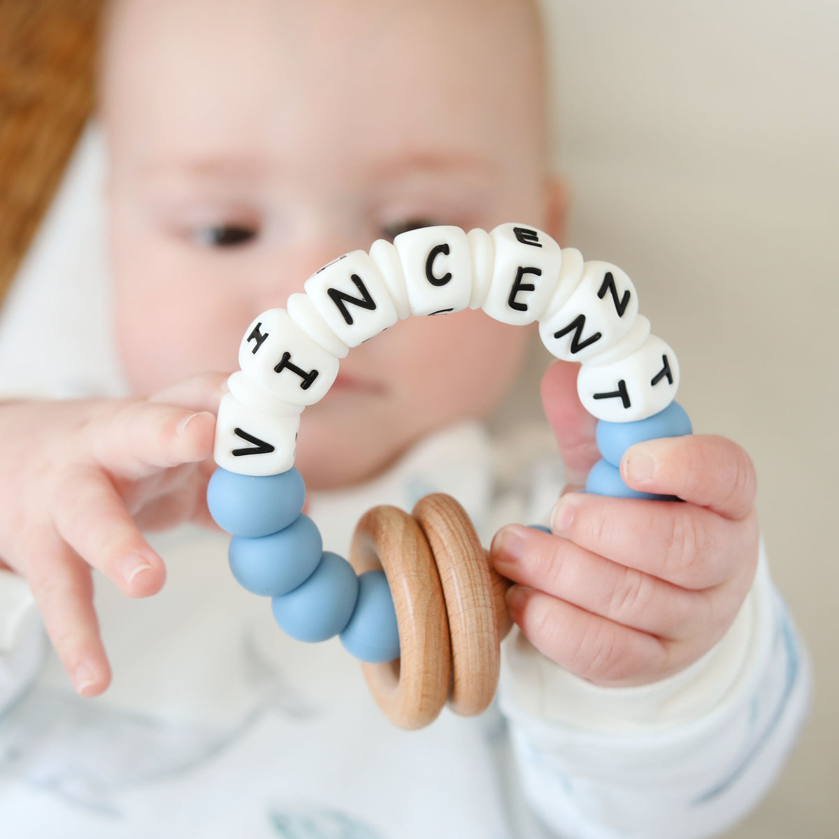 Personalised Single Colour Spacer Teether