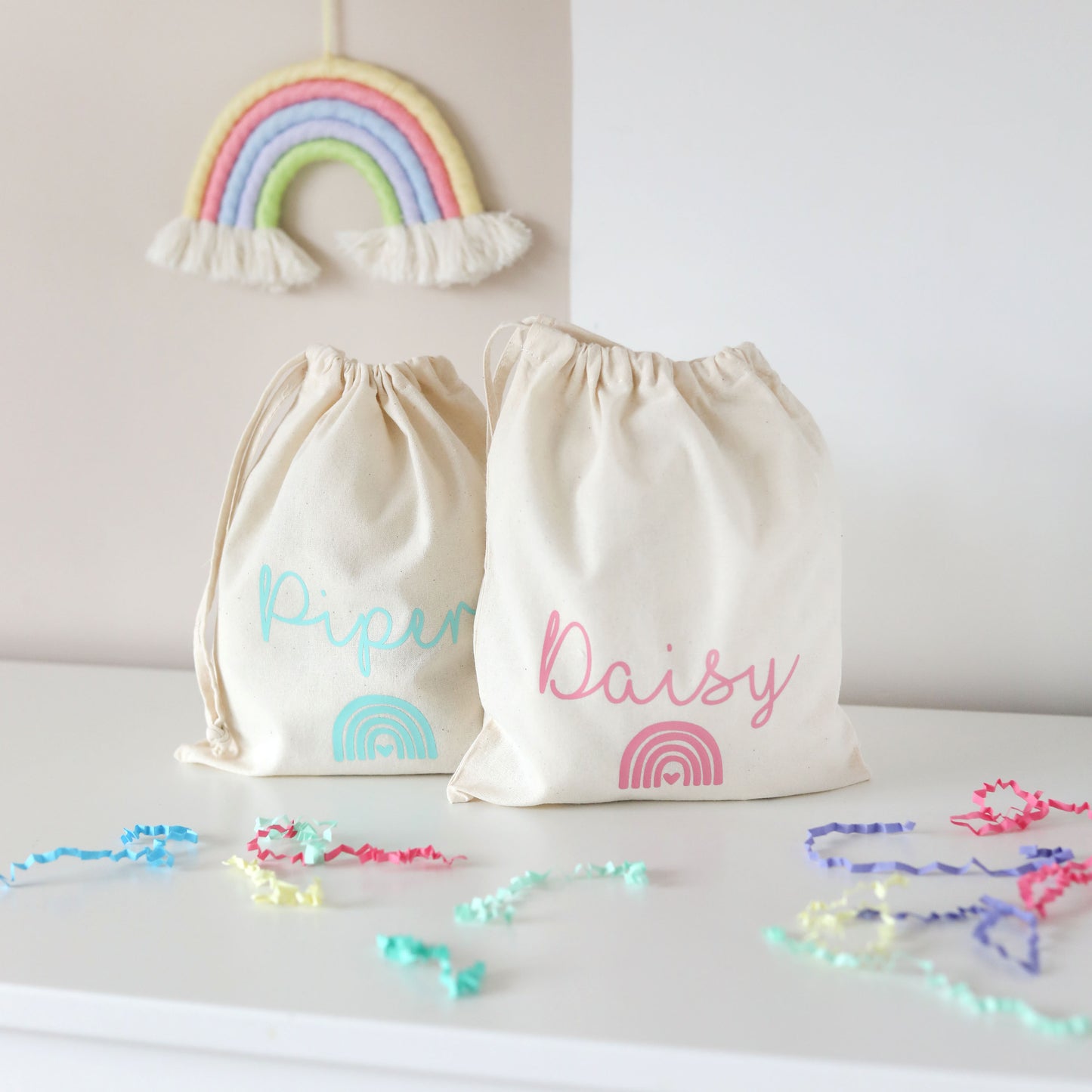 Personalised Cotton Party Favour Bags