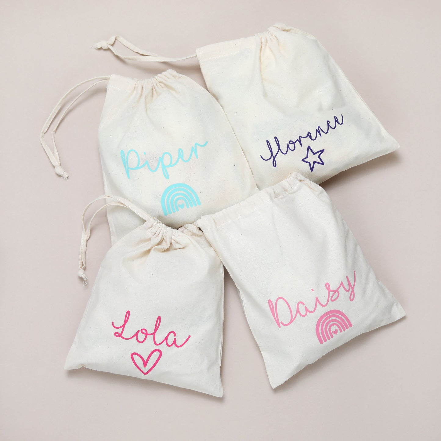 Personalised Cotton Party Favour Bags