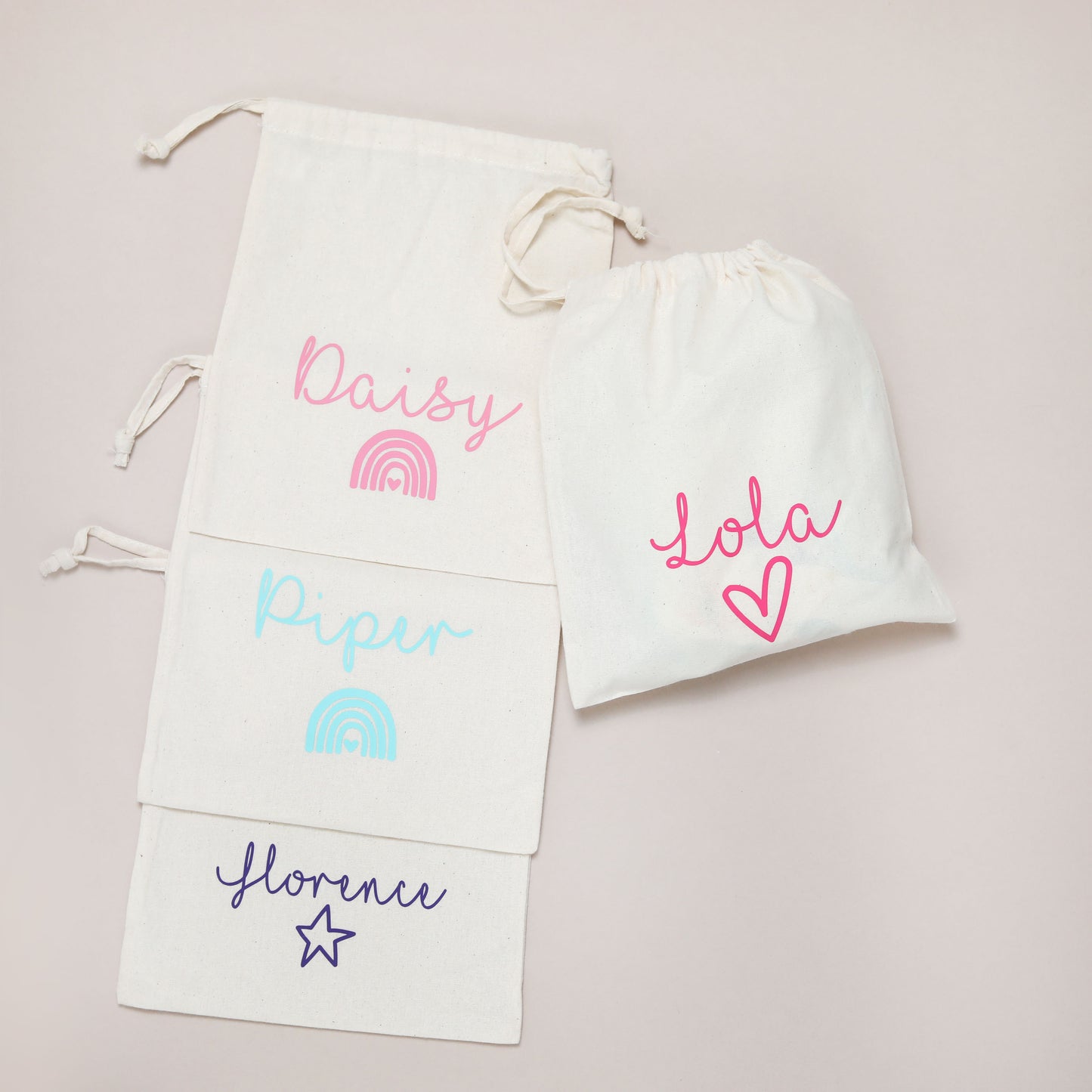 Personalised Cotton Party Favour Bags