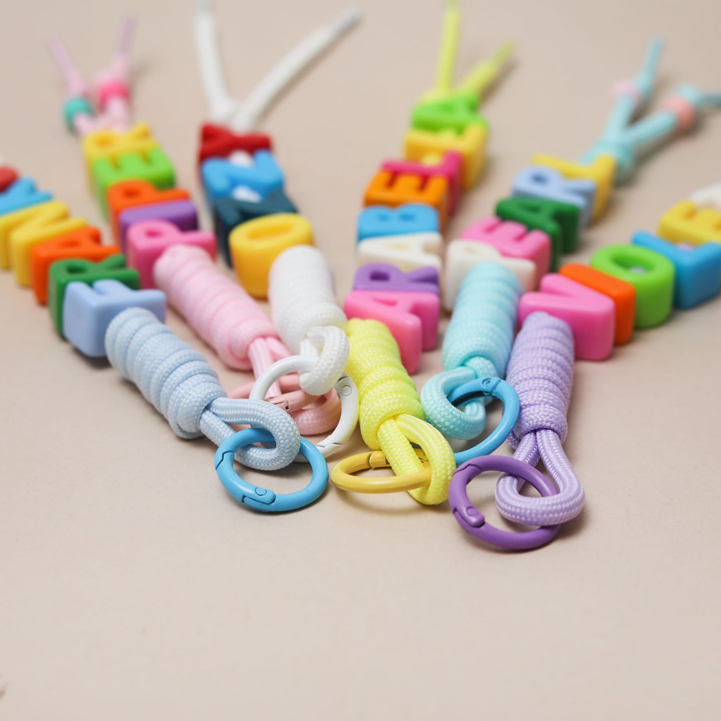Personalised Retro Rope Bag Charm