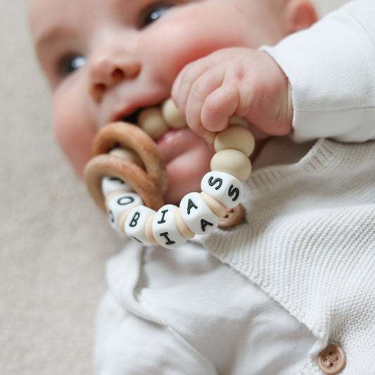 Personalised Solid Colour Silicone Baby Teether