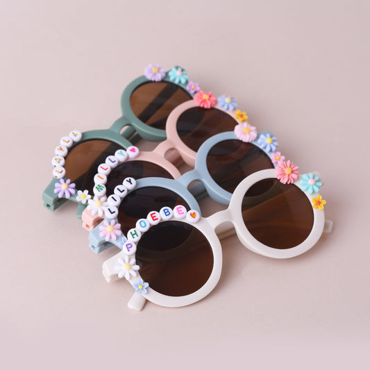 Personalised Children's Round Flower Sunglasses