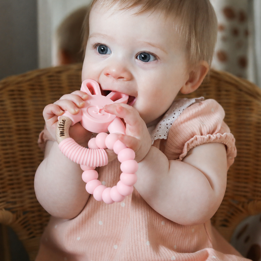 Personalised Engraved Beaded Bunny Teether