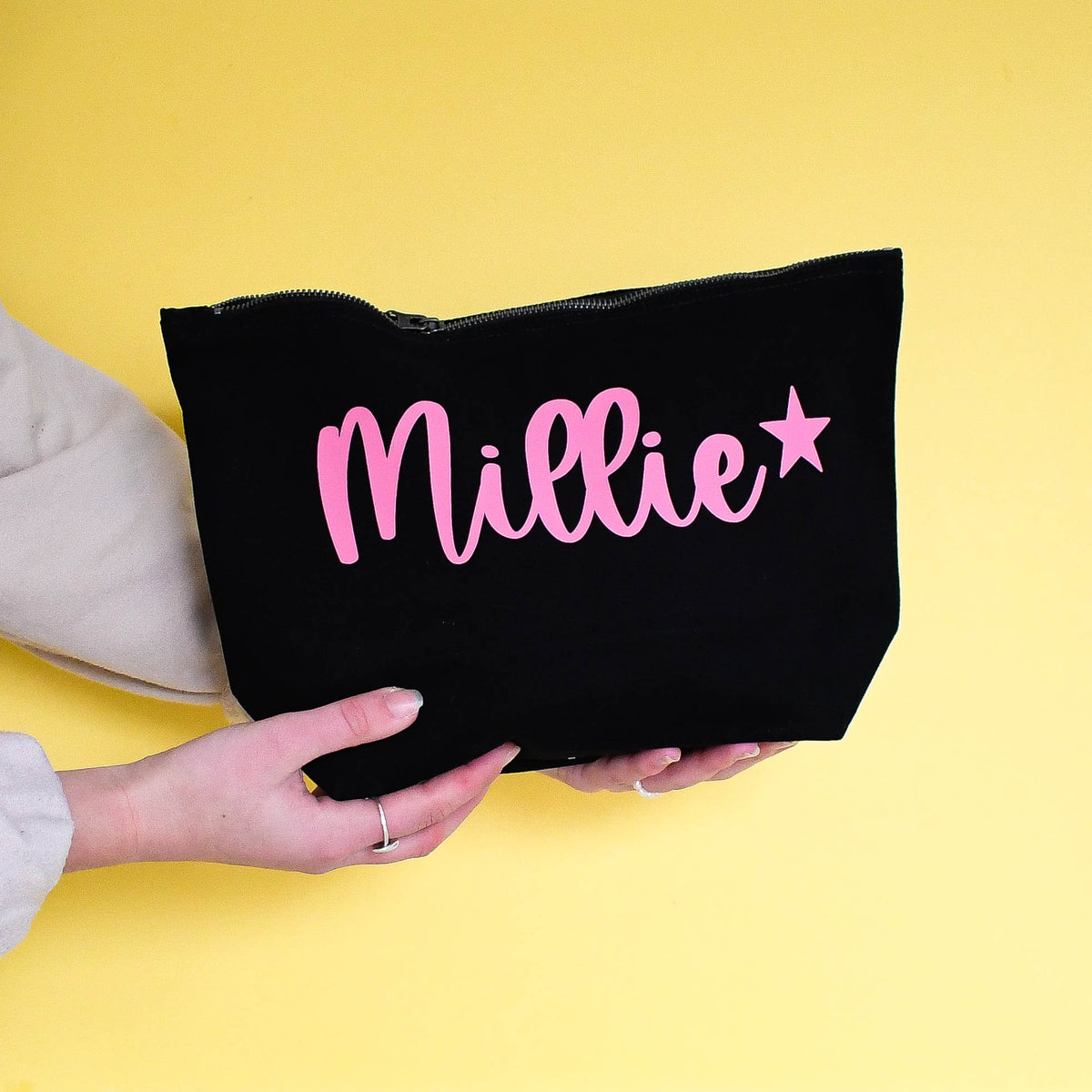 Personalised Cotton Canvas Zip Pouch