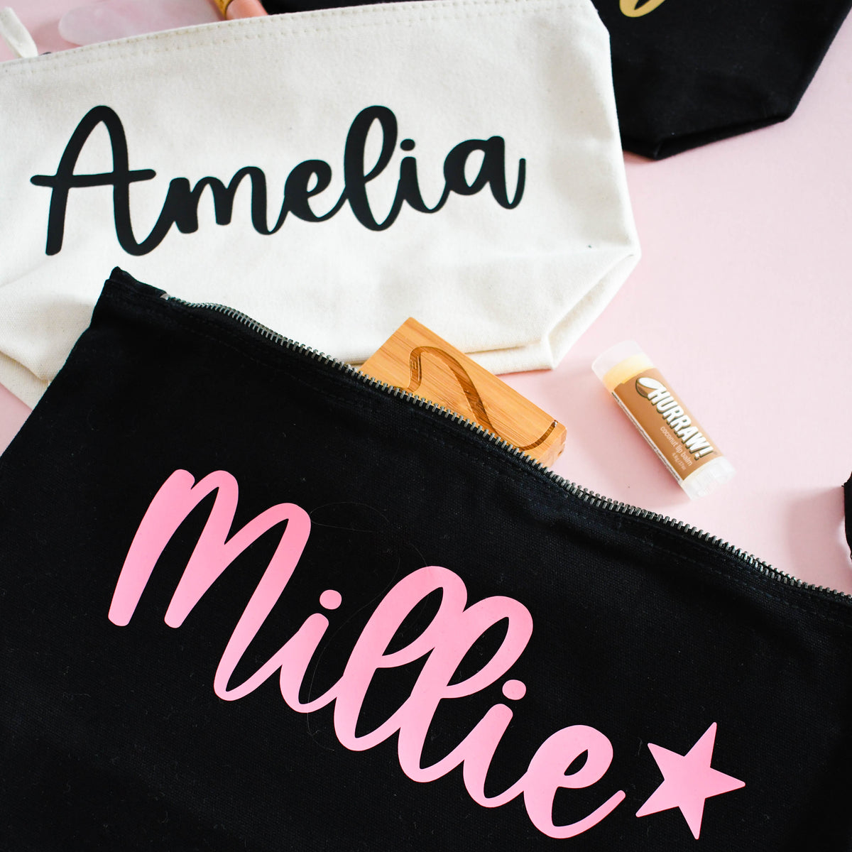 Personalised Cotton Canvas Zip Pouch