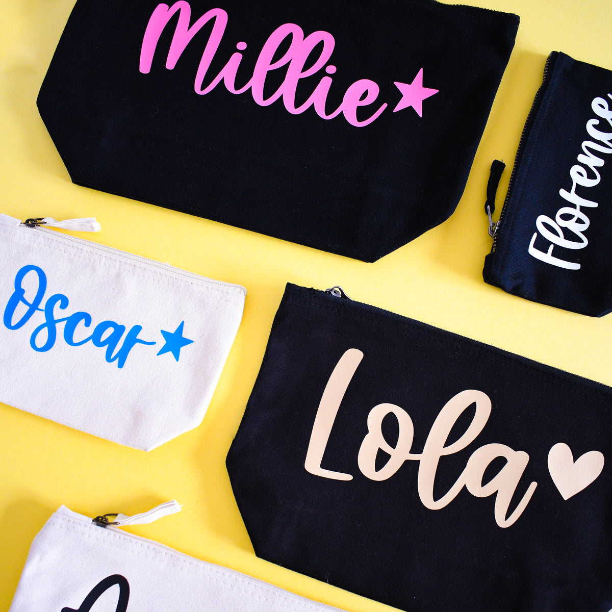 Personalised Cotton Canvas Zip Pouch