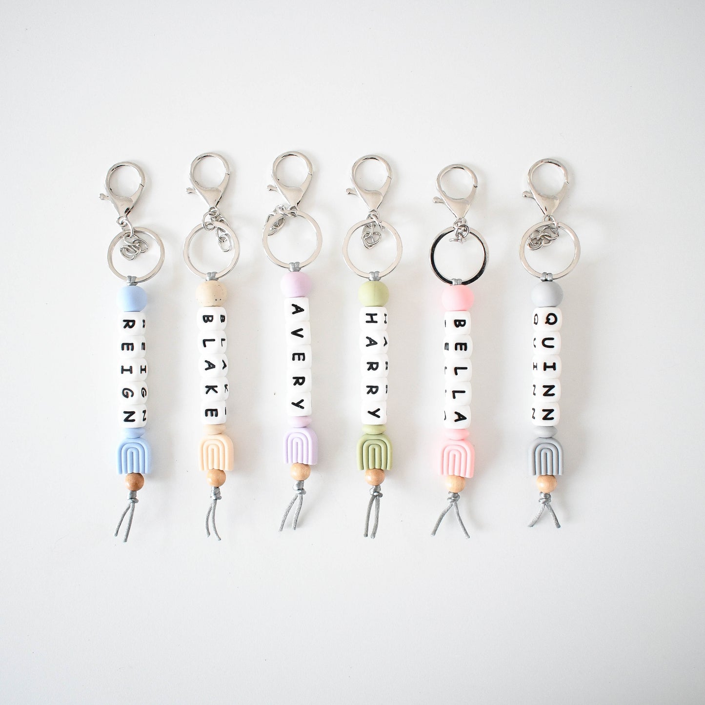 Personalised Rainbow Bag Charm