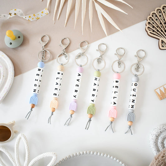 Personalised Rainbow Bag Charm