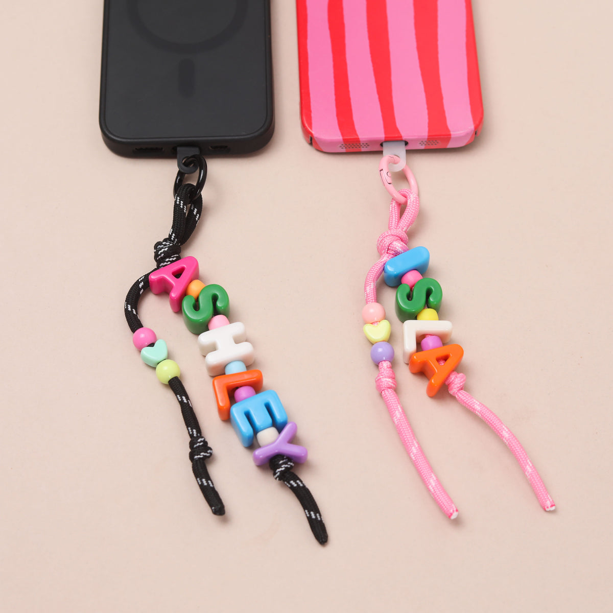 Personalised 3-in-1 Phone Charm, Bag Charm & Keyring