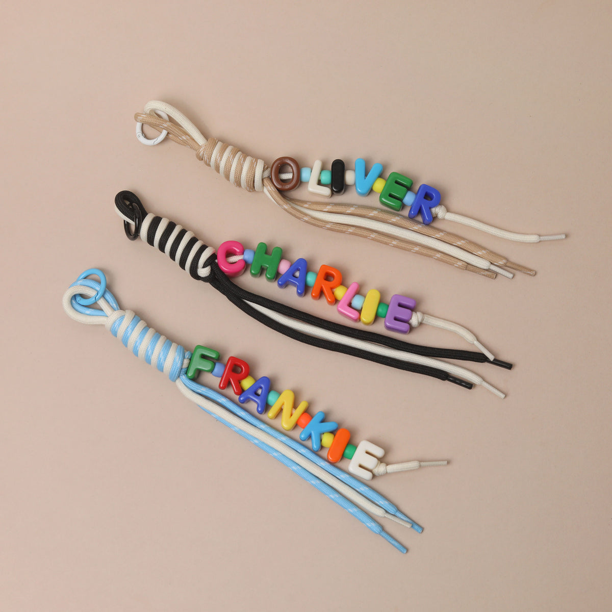 Personalised Swirly Whirly Confetti Bag Charm