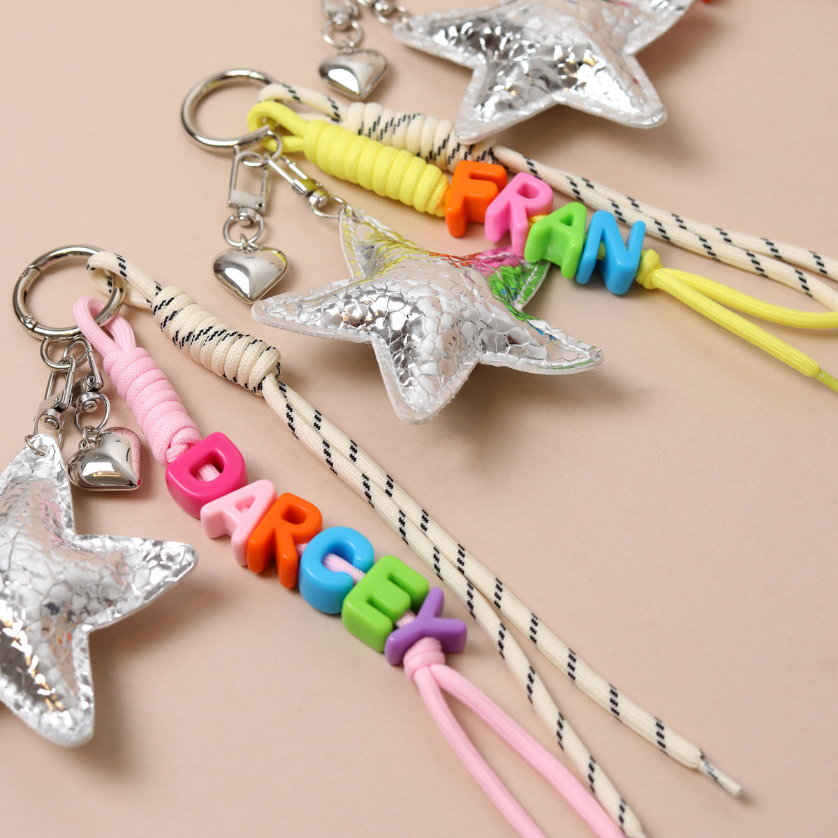 Personalised Disco Star Bag Charm
