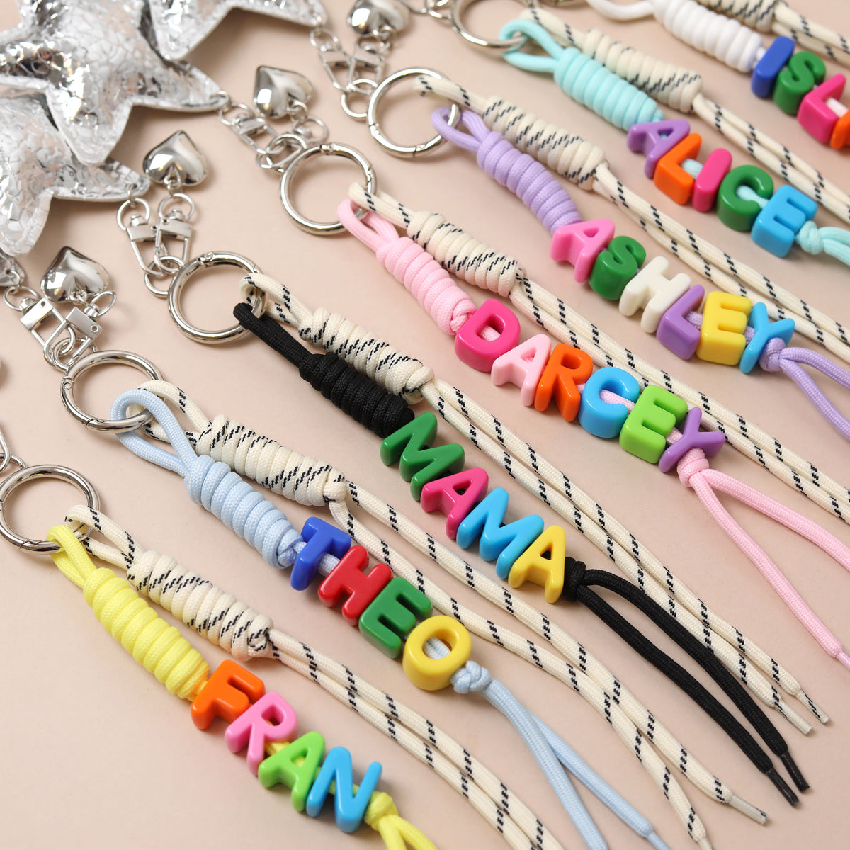 Personalised Disco Star Bag Charm