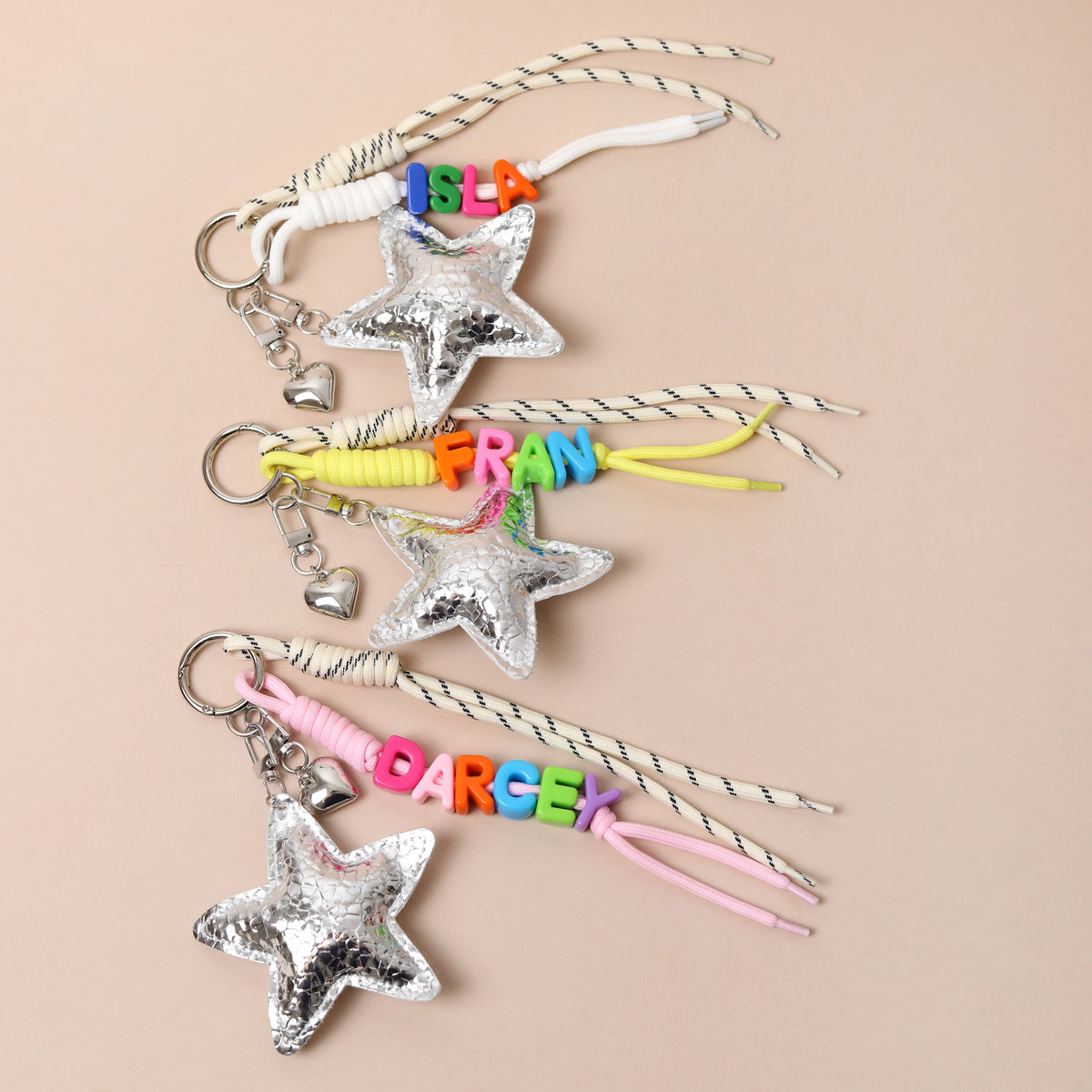 Personalised Disco Star Bag Charm