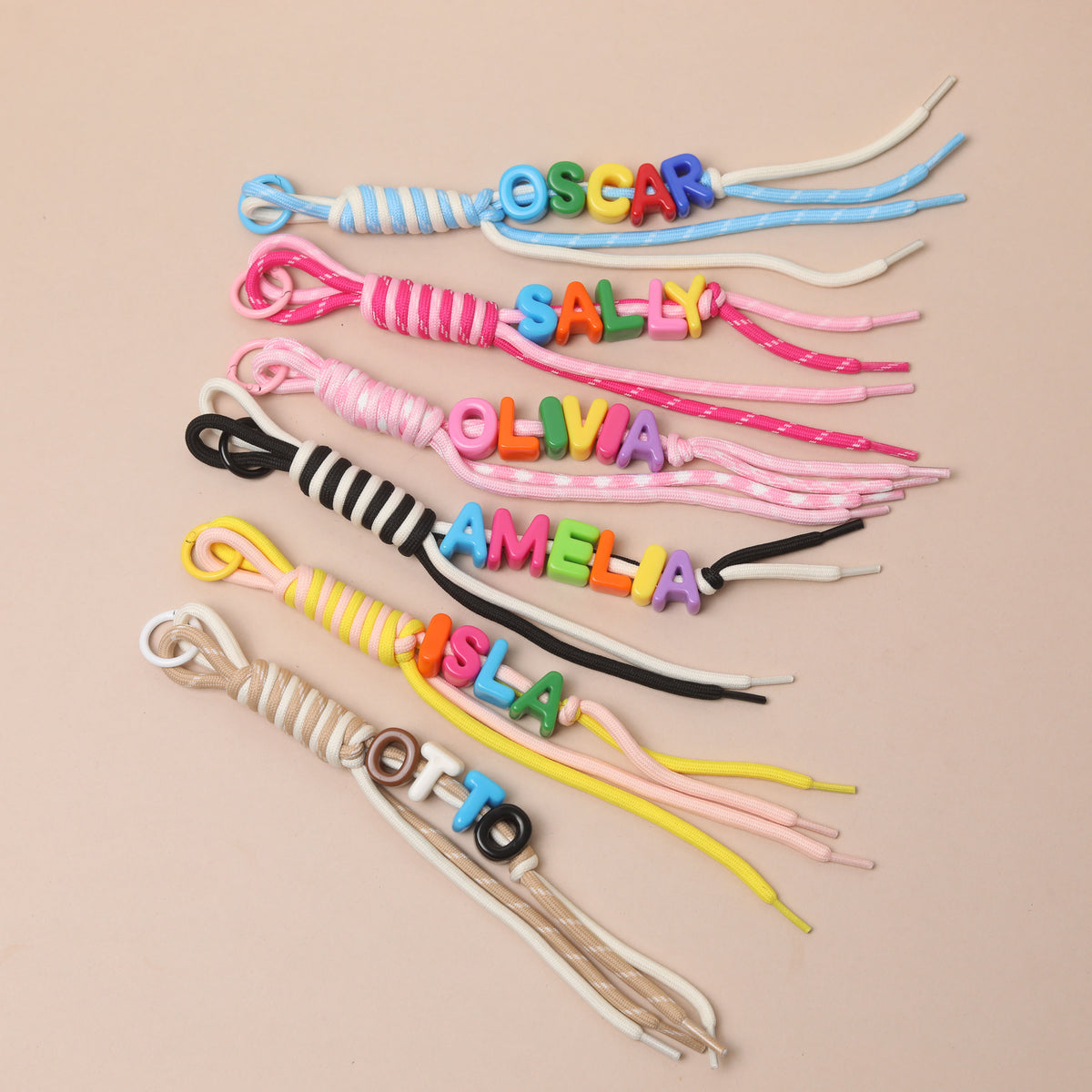 Personalised Swirly Whirly Classic Bag Charm