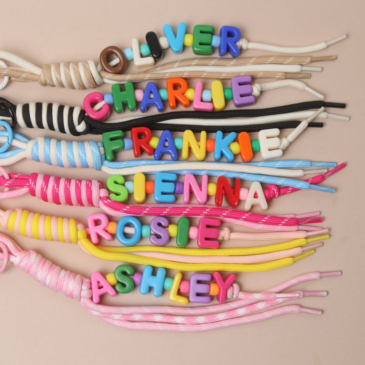 Personalised Swirly Whirly Confetti Bag Charm