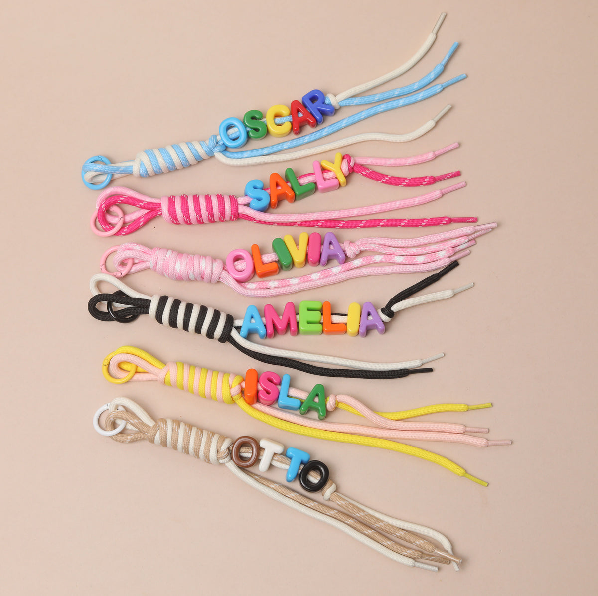 Personalised Swirly Whirly Classic Bag Charm