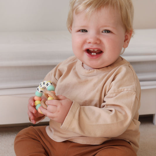 Personalised Colourful Spacer Baby Teether
